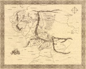 Карта Средиземья Толкина